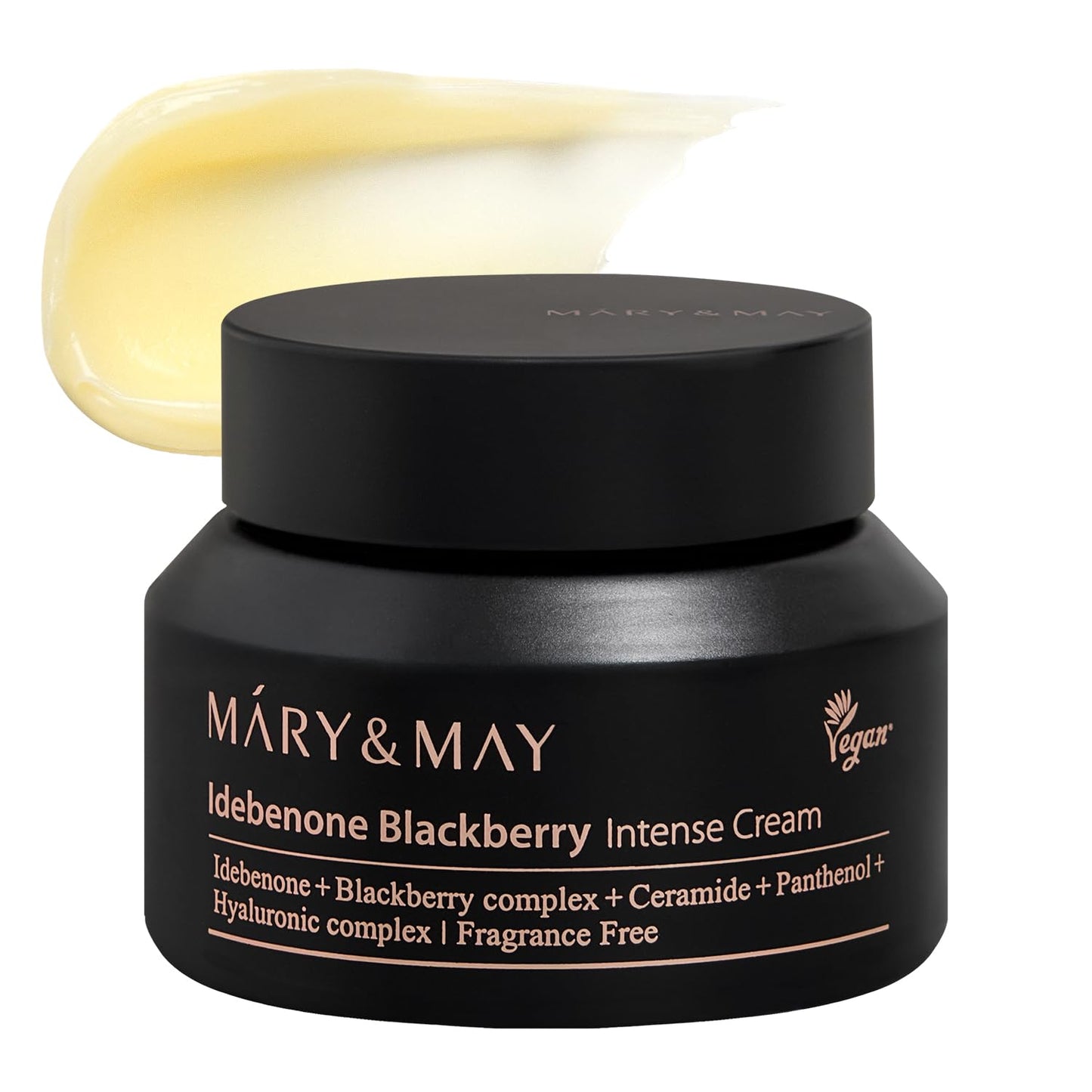 Mary&May Idebenone Blackberry Cream (4x Vitamin C Power) - Anti-Aging Moisturizer for Dry & Dull Skin, 63% Berry Complex & 5 Ceramides, 48H Hydration Beauty & Personal Care Mary&May