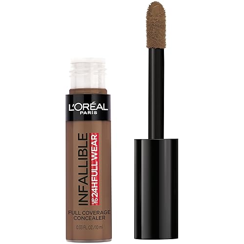 L'Oreal Paris Makeup Infallible Full Wear Waterproof Matte Concealer, Full Coverage, Mocha, 0.33 fl. oz. Beauty & Personal Care L'Oreal Paris