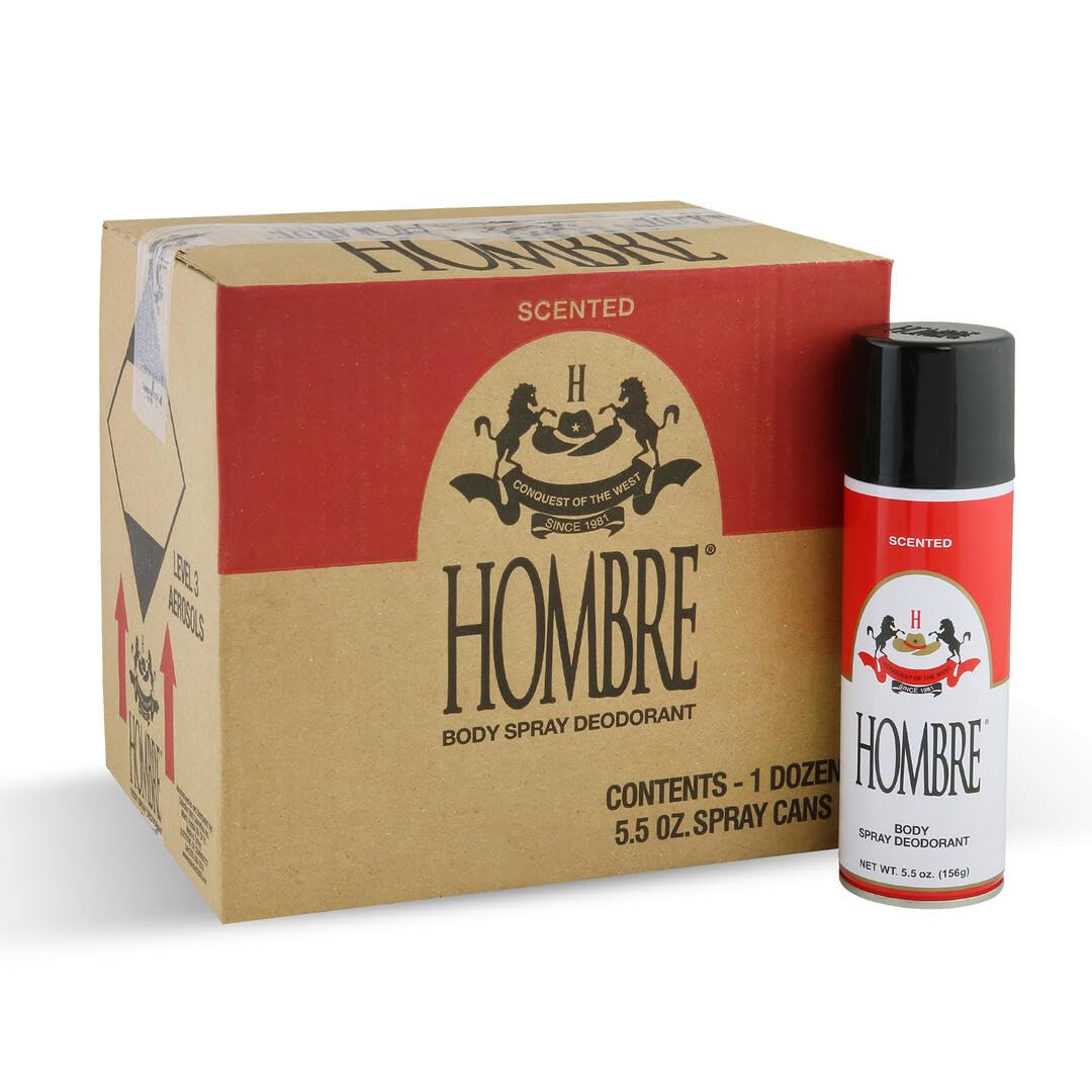 Hombre Red Deodorant Body Spray Classic for Men 5.5oz-156g (12 Pack) Beauty and Personal Care HOMBRE