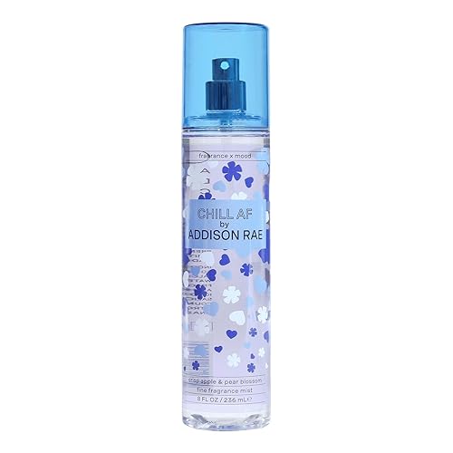Addison Rae Chill Body & Hair Mist for Women - Floral Woody Feminine Scent - Body Spray Pear Blossom, Apple, Sandalwood, Musk - Long-Lasting, Everyday Beauty & Personal Care Addison Rae