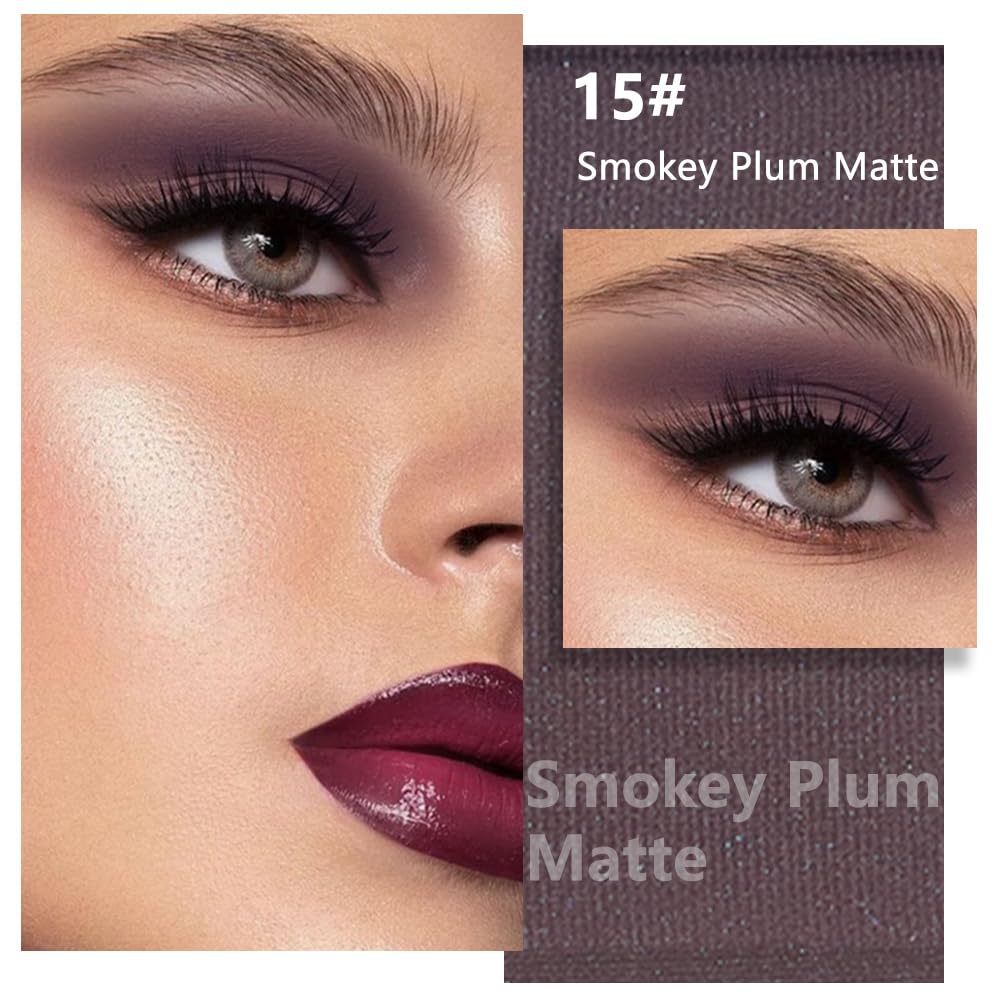 Kaely Smokey Plum Single Eyeshadow Makeup, Purple Neutral Powder Matte Eye Shadow for Older Women, Monochrome Eye Shadow Palette Pigmented Waterproof Beauty and Personal Care Kaely
