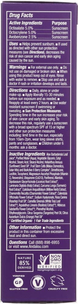 Facial Lotion, Daily Def, Spf18, 2.7 Oz (Pack of 12) Beauty & Personal Care Andalou Naturals