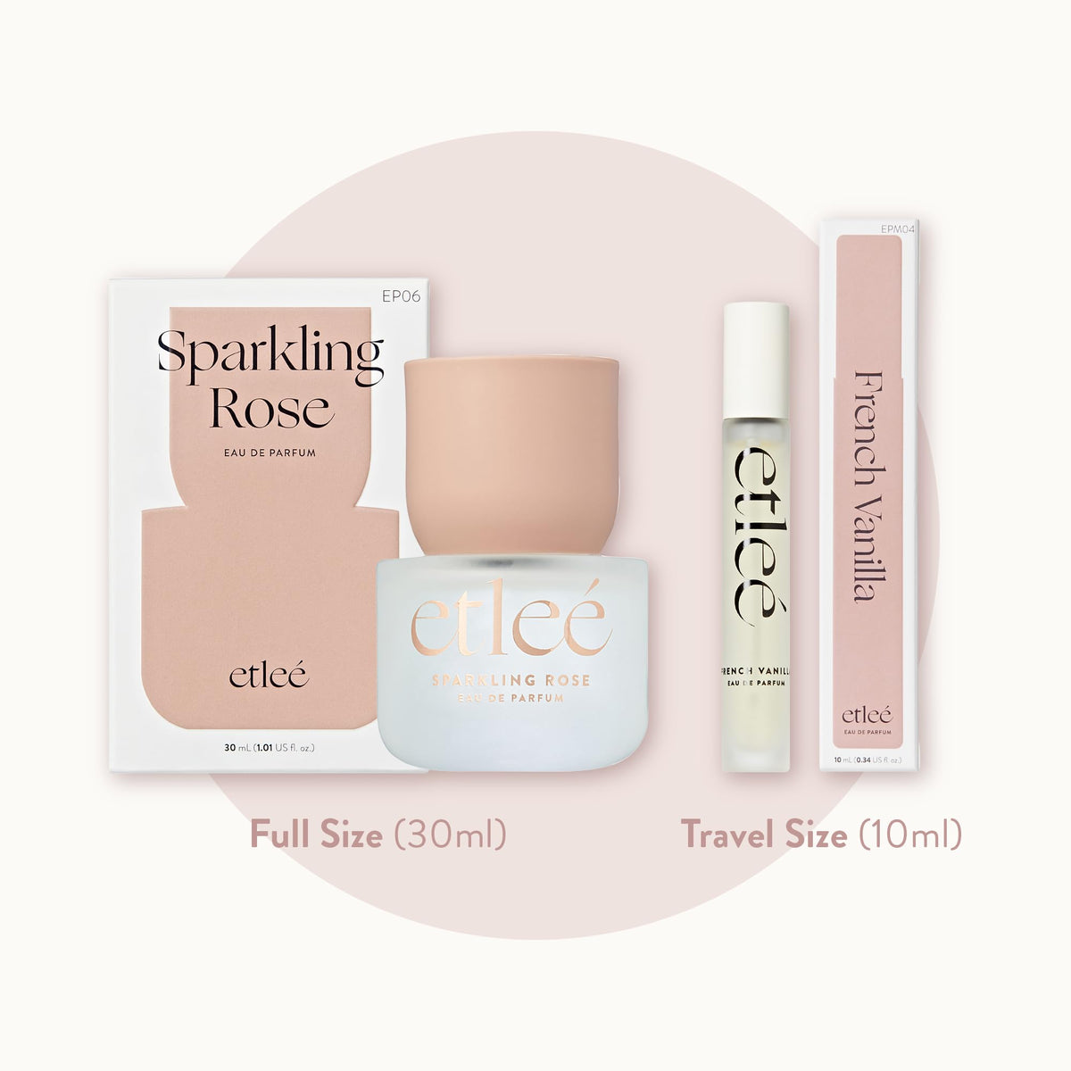 ETLEÉ Sparkling Rose Eau de Parfum 1.01oz, Long Lasting Perfume Inspired by Marly Delina, Oriental Floral Notes With Vanilla, Musk, Lychee, Citrus Beauty & Personal Care ETLEÉ