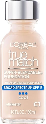 L'Oreal Paris Makeup True Match Super-Blendable Liquid Foundation, Alabaster C1, 1 Fl Oz,1 Count Beauty & Personal Care L'Oreal Paris