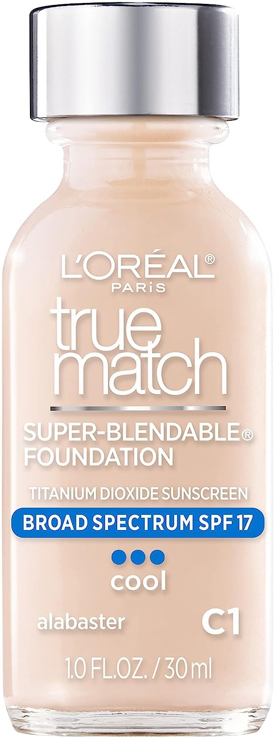 L'Oreal Paris Makeup True Match Super-Blendable Liquid Foundation, Alabaster C1, 1 Fl Oz,1 Count Beauty & Personal Care L'Oreal Paris