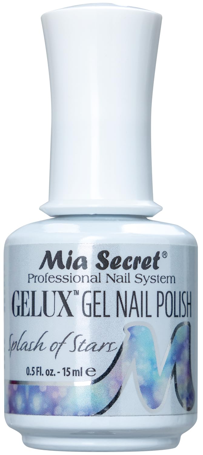Mia Secret Gelux Soak-off gel nail polish color Splash of Stars - Gel polish cured with nail lamp