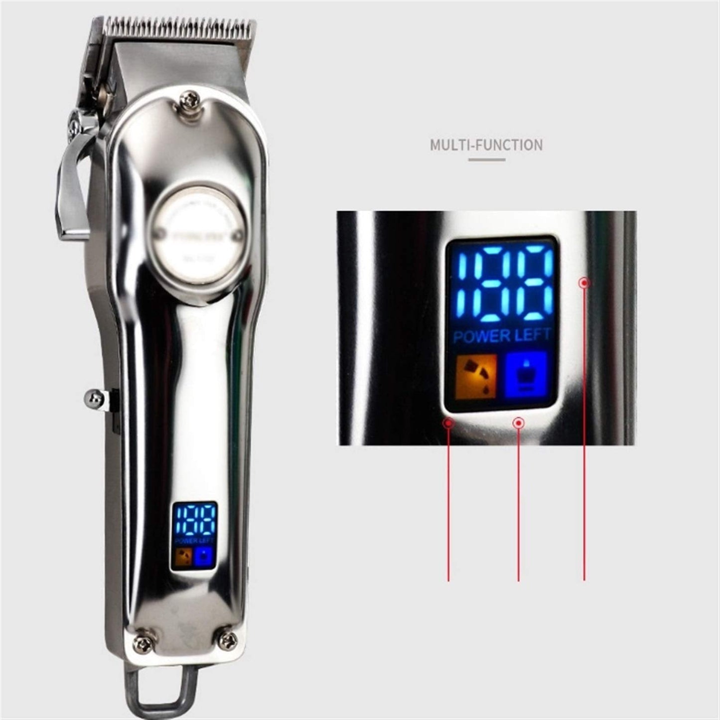 NSUQOA JSEIAJB Professional Hair Cutter Clippers All-Metal Rechargeable Hair Trimmer for Barber Men Electric Beard Shaver Hair Cutting Machine Beauty and Personal Care NSUQOA