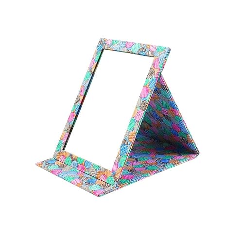 PNVXNUS Folding Travel Mirror - Crystal-Clear HD Vanity Mirror with Adjustable 90°/145° Stand, Ultra-Slim Leather-Covered Portable Makeup Mirror Beauty & Personal Care PNVXNUS