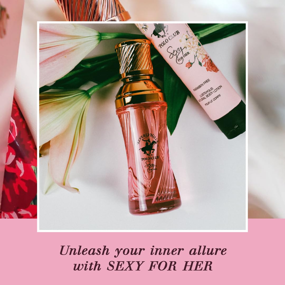 Beverly Hills Polo Club Sexy for Her – Eau de Parfum Spray 3.4 fl oz, Fresh Floral Perfume with Citrus, Jasmine & Rose Notes (Packaging May Vary) Beauty & Personal Care Beverly Hills Polo Club
