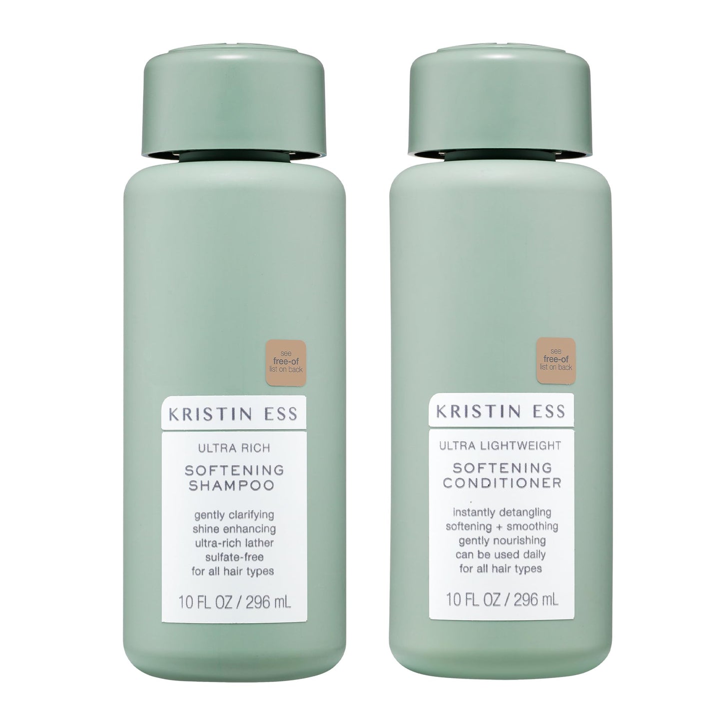 Kristin Ess Softening Moisture Repair Shampoo and Conditioner Set for Dry Hair - Light Fragrance - Anti-Frizz - Sulfate Free + Color Safe - Deep Beauty & Personal Care Kristin Ess