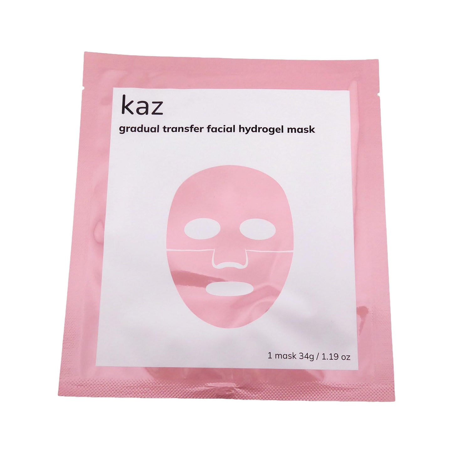 Waxness Kaz Gradual Transfer Facial Hydrogel Mask Hydrating Face Mask with Hyaluronic Acid & Niacinamide 1.05 oz (30 g), 4 Pack - Professional Skin Beauty and Personal Care Waxness