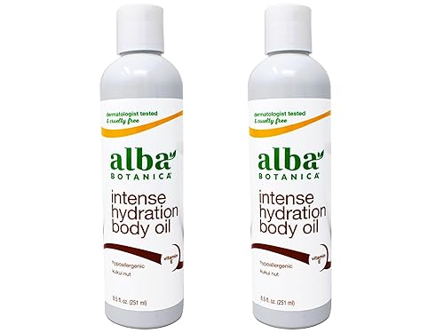 Alba Botanica Intense Hydration Body Oil, with Kukui Nut and Vitamin E, 8.5 FL OZ - 2 Pack Beauty & Personal Care Alba Botanica