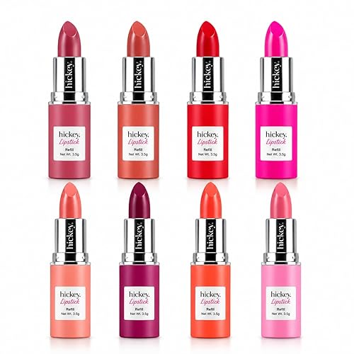 Hickey Lipstick The Vault Collection - 8 Piece Refill Set - (Mile High, Birthday Suit, Walk of Shame, Skinny Dip, Beach Babe, Big Trouble & More) - Beauty & Personal Care Hickey