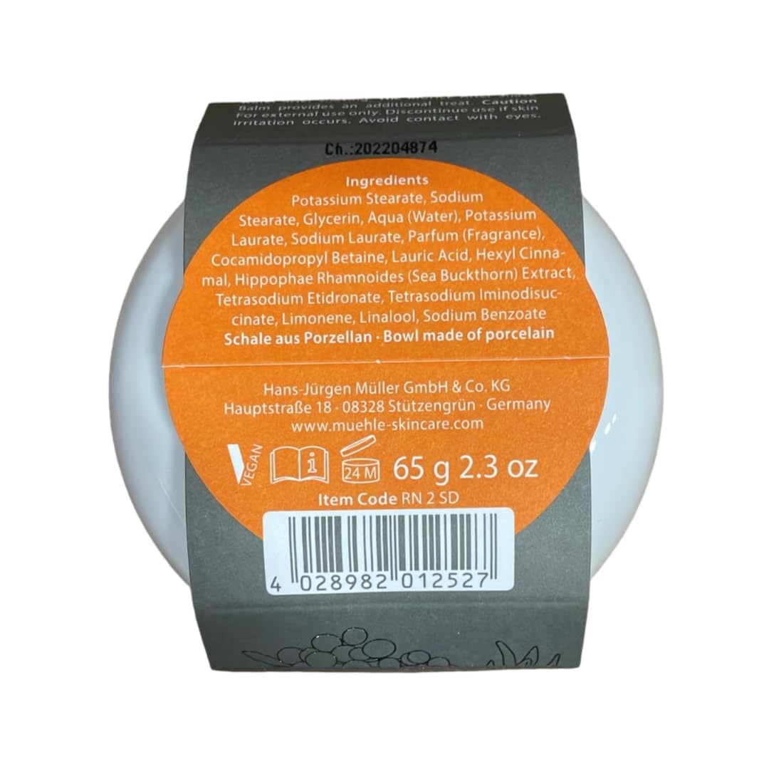 MÜHLE SHAVE CARE Porcelain Dish incl. Sea Buckthorn Shaving Soap 65g Beauty and Personal Care MÜHLE