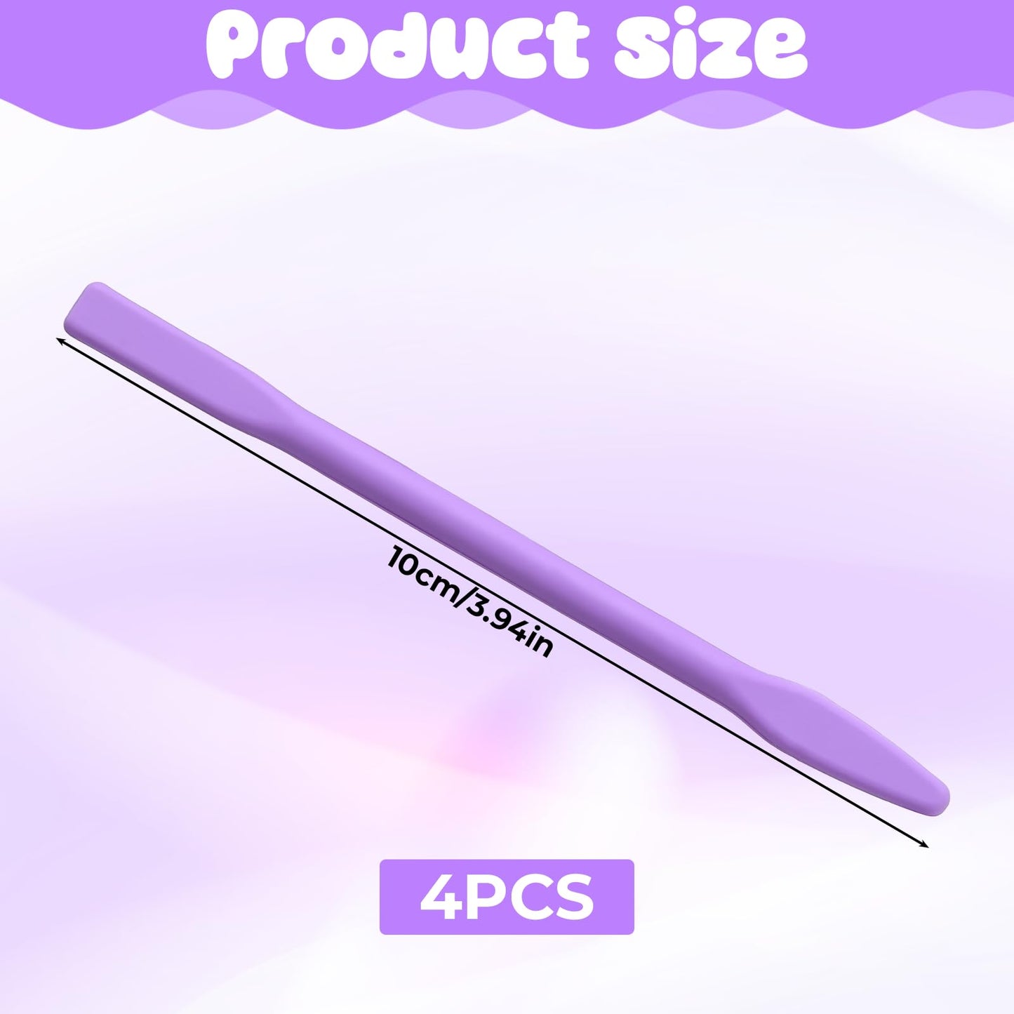 4 Pack Small Silicone Eyebrow Wax Sticks, Non-stick Eyebrow Waxing Stick Silicone Wax Sticks for Hair Removal Home Salon Body Use Beauty and Personal Care Tweruna