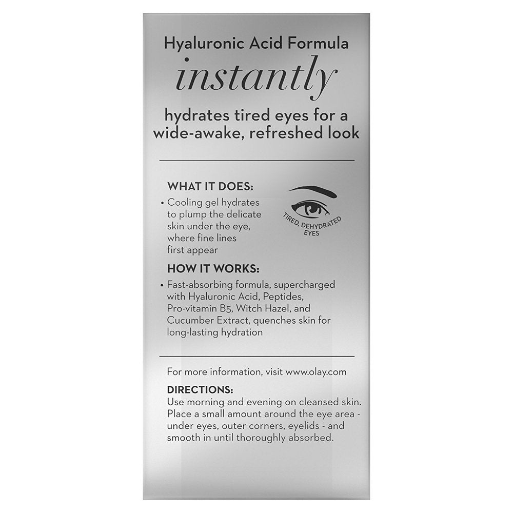 (PACK of 2) Olay Eyes, Deep Hydrating Eye Gel Hyaluronic Acid, 0.5 fl oz - Tired, Dehydrated Eyes - SEALED Beauty & Personal Care Olay