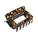 French Amie Geo Large Tokyo 3" Handmade Leopard Celluloid Strong Hold Jaw Hair Claw Clip Clamp Clutcher for Women and Girls, Made in France (Tokyo) Beauty & Personal Care French Amie