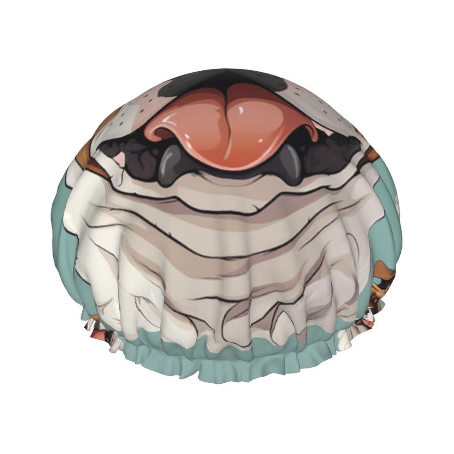 Funny English Bulldog Shower Cap For Women Reusable Double Layers Bathing Bath Cap Hair Caps Waterproof Elastic Band Ladies Spa Salon Shower Hat Hair Beauty and Personal Care GDSHJKLW