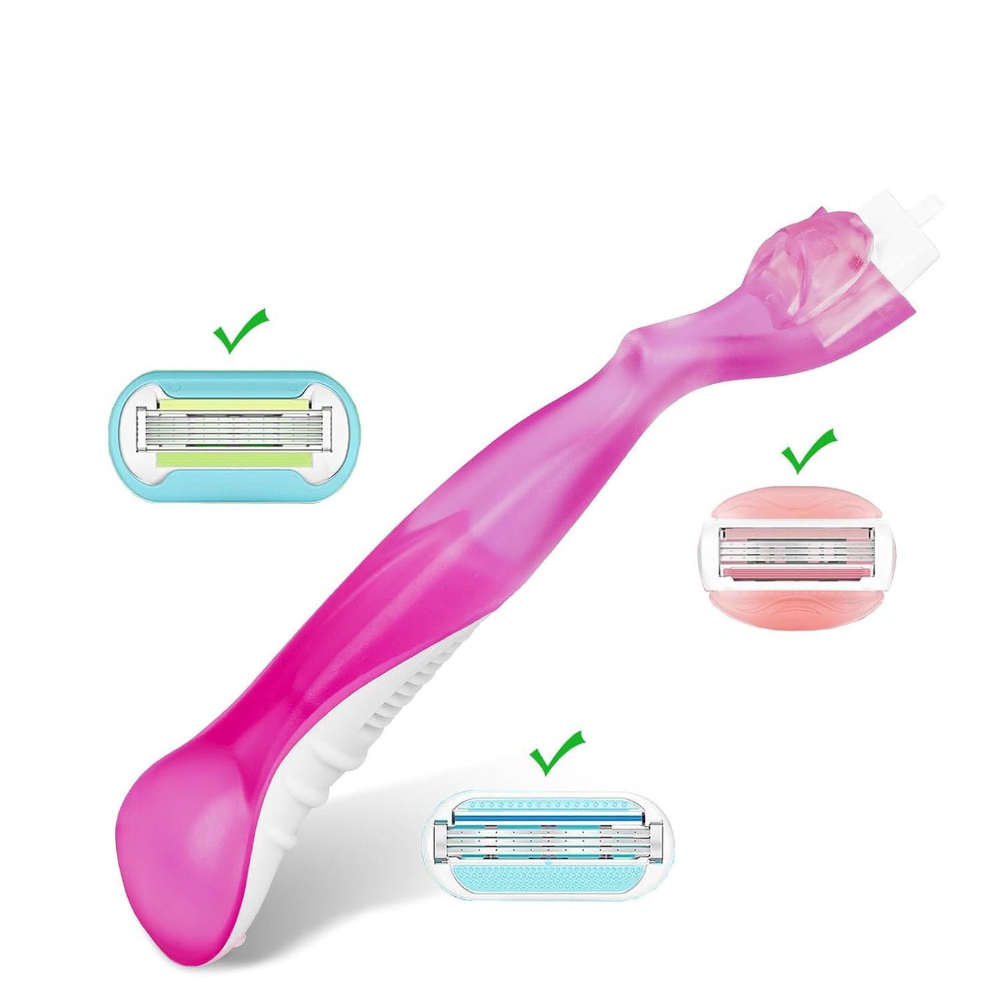 VANEST Replacement Handle Compatible with Gillette Venus, Comfort Glide Razor Handle Non-slip Ergonomic Handles for Women (Hot Pink) Beauty and Personal Care VANEST