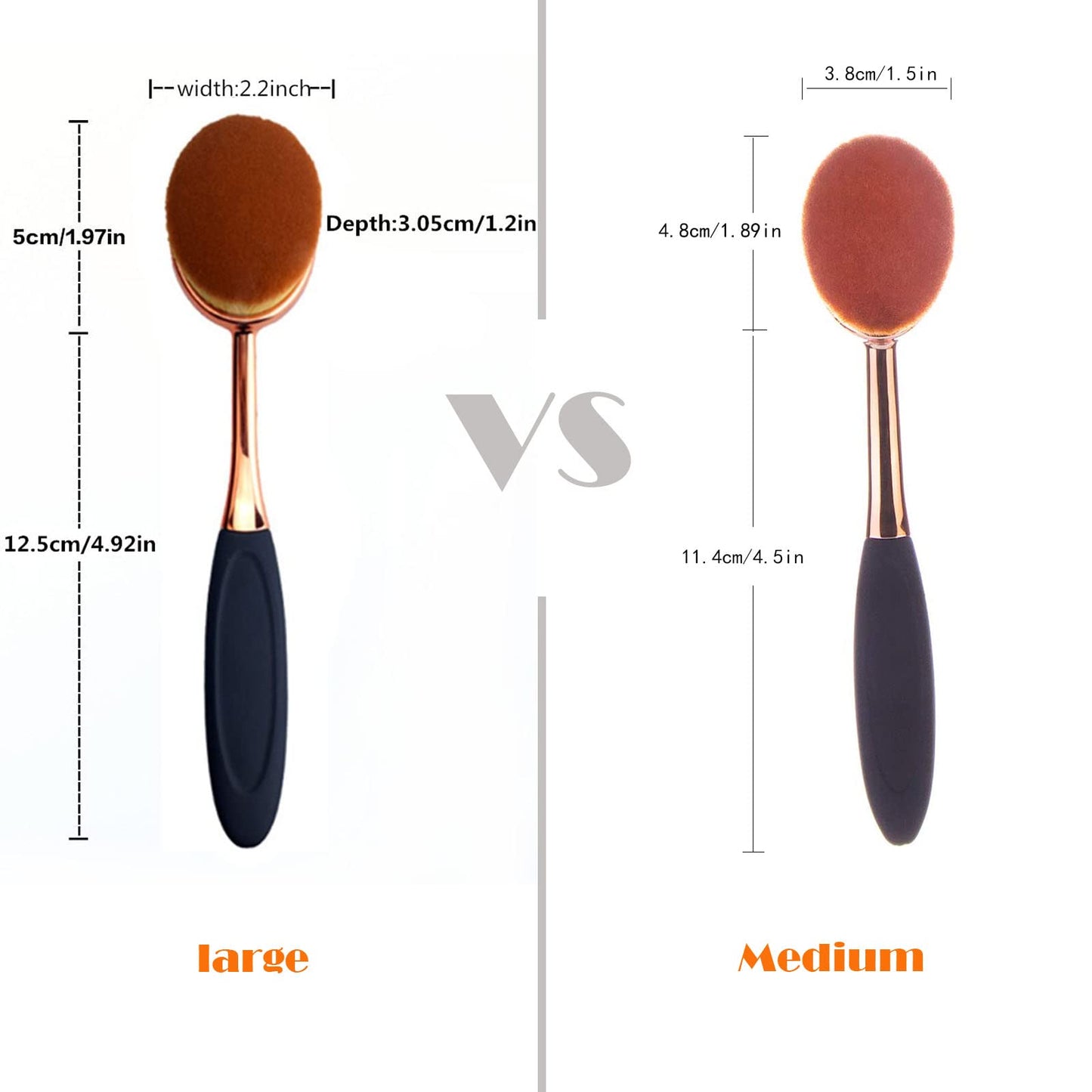 Yoseng Oval Foundation Brush Large Toothbrush makeup brushes Fast Flawless Application Liquid Cream Powder Foundation Beauty & Personal Care Yoseng