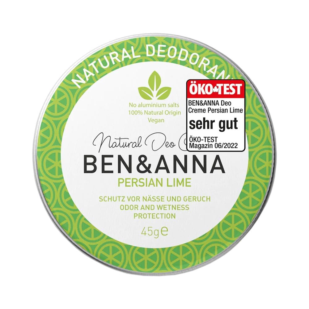 Ben & Anna Natural Persian Lime Cream Deodorant Tin 1.59 oz Beauty and Personal Care Ben & Anna