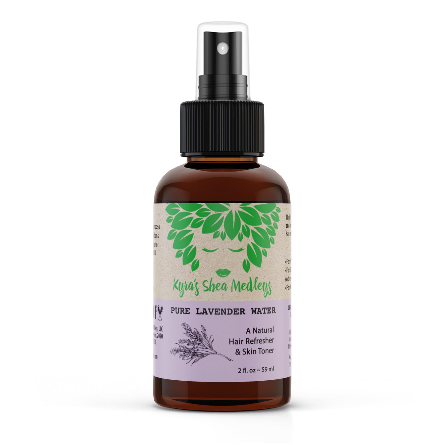 Multiuse Lavender Water Toner Mist for Face, Body, and Hair - Pure Distilled Lavender Water Spray - Soothes and Hydrates Skin, Scalp, Hair, & Nails Beauty & Personal Care Kyra's Shea Medleys