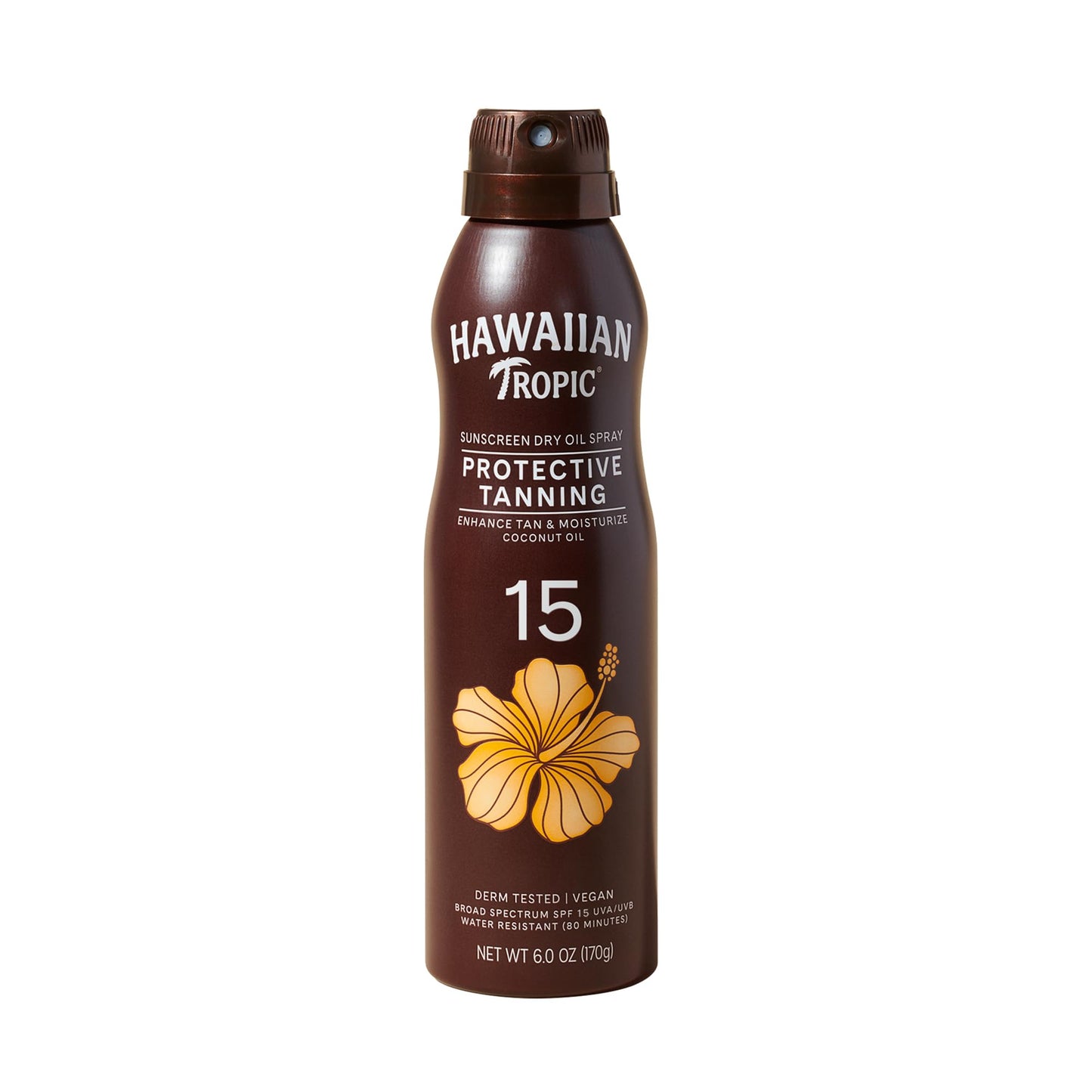 Hawaiian Tropic Dry Oil Tanning Spray Sunscreen SPF 15, 6 oz | Protective Sun Tanning Oil with SPF 15 Sunscreen, Oxybenzone Free, 6 oz Beauty and Personal Care Hawaiian Tropic