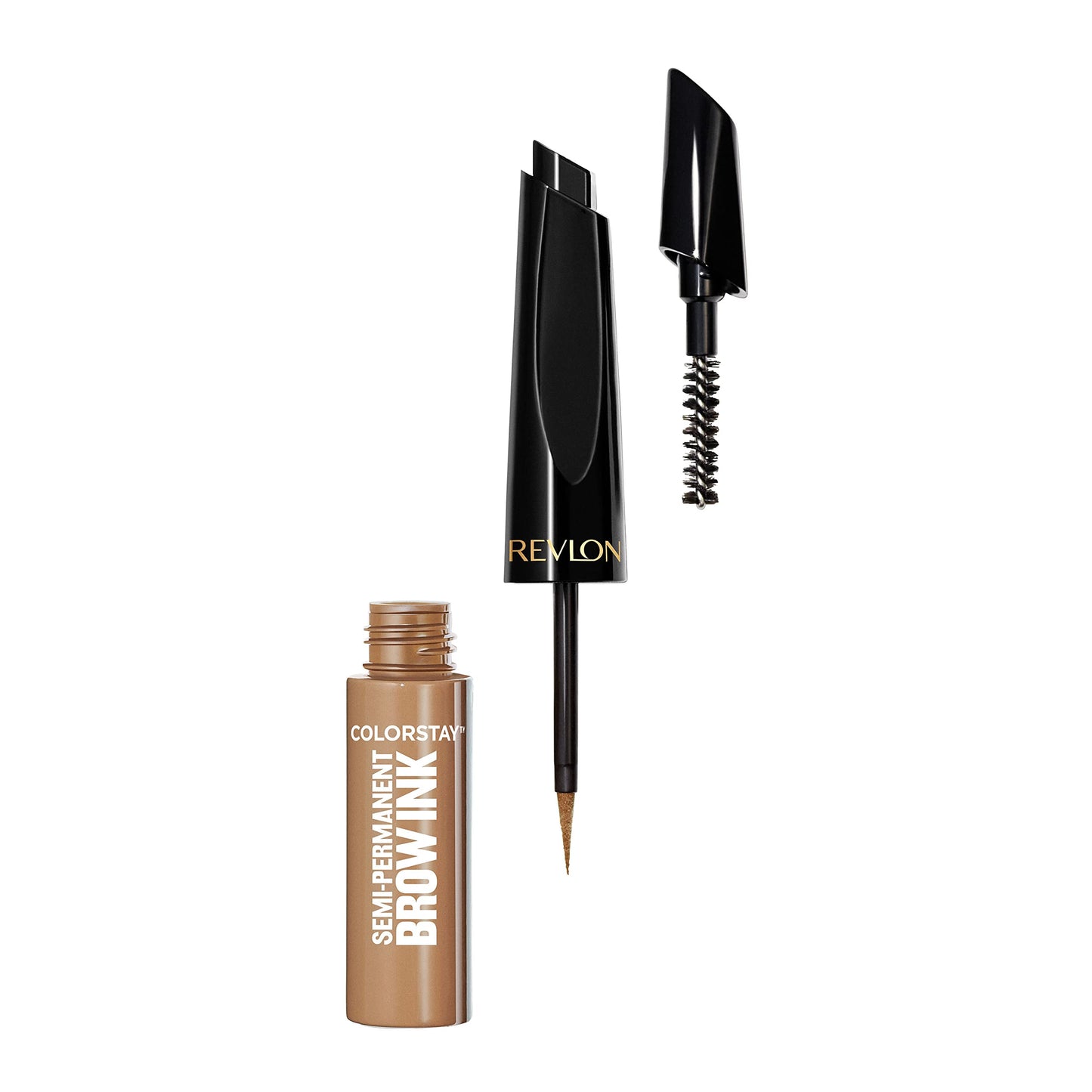 Revlon ColorStay 5-in-1 Semi-Permanent Brow Ink with Spoolie Brush, Waterproof, Transfer-Proof, Eyebrow Makeup, Easy to Remove, 350 Blonde Ink, 0.09 Beauty & Personal Care REVLON
