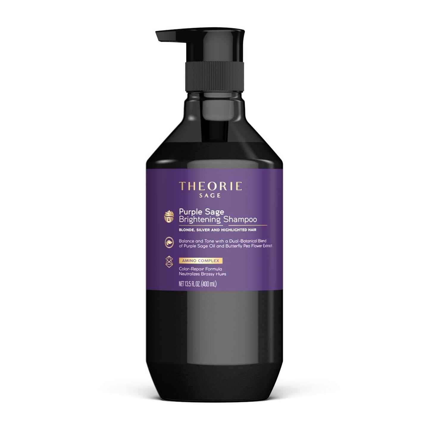 Theorie Purple Sage Brightening Shampoo- Balance, Tone & Brighten Blonde, Silver, Grey, Bleached, Color Treated or Highlighted Hair, Eliminate Beauty & Personal Care Theorie