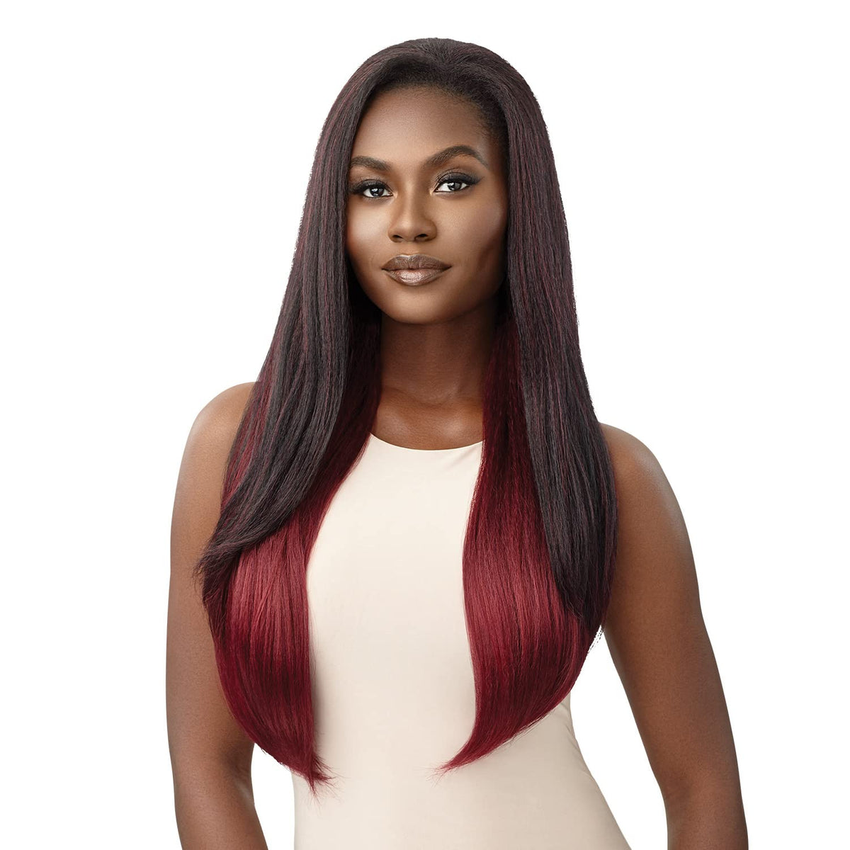 Outre Half Wig Quick Weave Neesha Soft Natural New Half Wig Cap NEESHA H306 (DR4/GDNHNME)