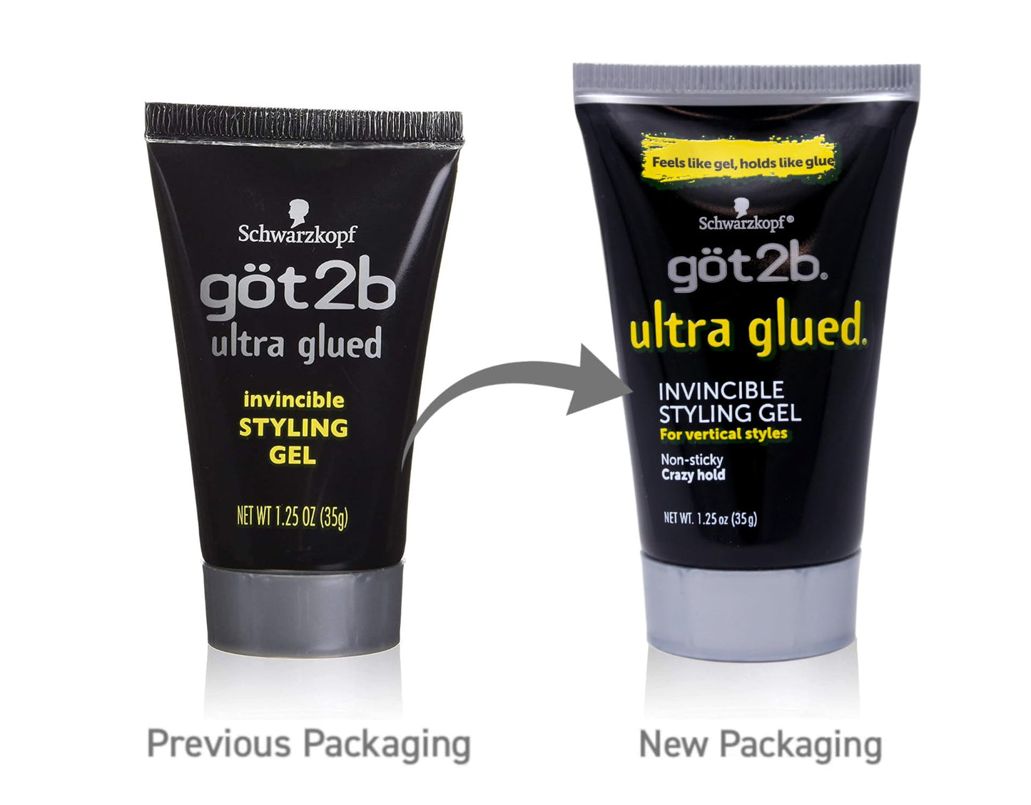 got2b, Ultra Glued, Invincible Styling Gel, 1.25 Oz., Pack of 6 Beauty & Personal Care Got2B