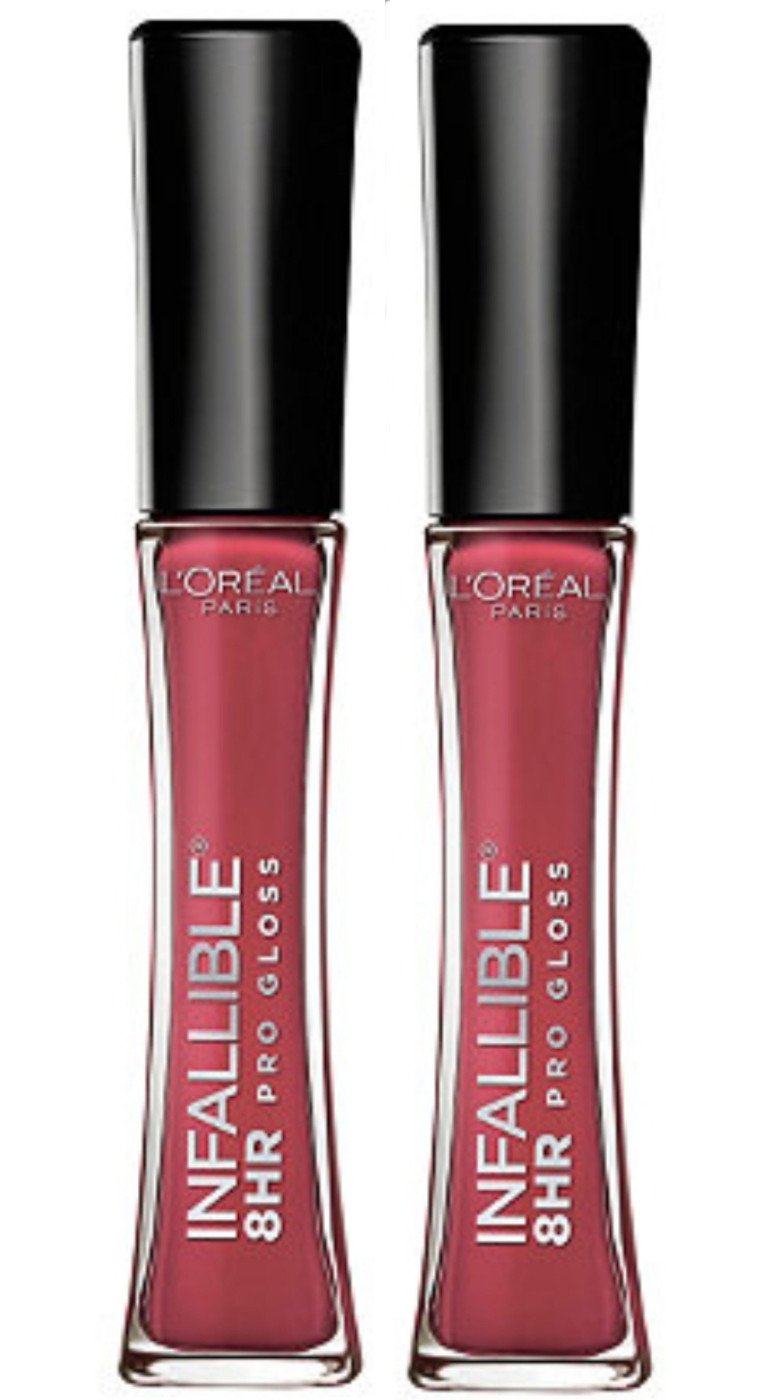 L'Oreal Infallible 8 HR Le Gloss, Bloom 0.21 oz (Pack of 2)