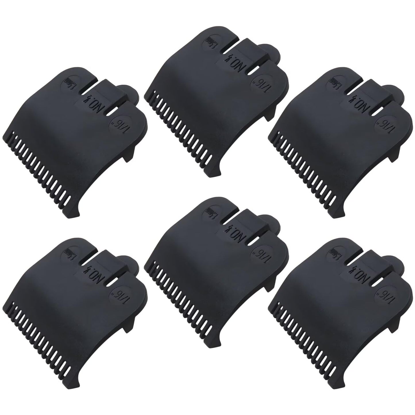Clipper Combs & Guides for W*ahl 1/2 Clipper Guard,6x Guards Replacement for 1/16 Clipper Guard, Attachment Number #1/2-1/16''(1.5mm),Black by Beauty and Personal Care YTXXDEUS