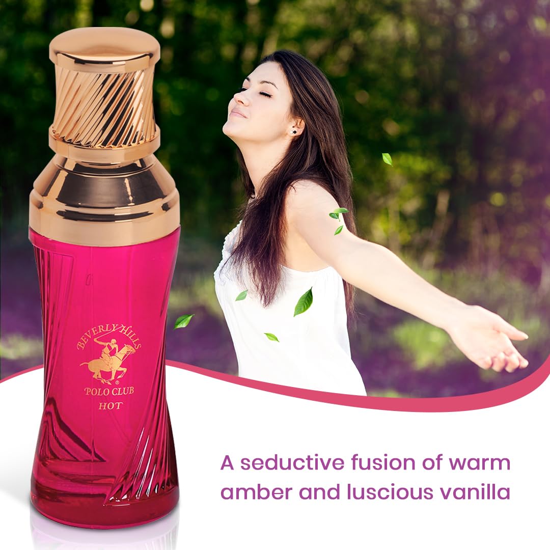 Beverly Hills Polo Club SEXY HOT - Cologne for Women with Notes of Amber & Vanilla - Sweet & Seductive Fragrance Scent - Eau De Toilette Spray 3.40fl.oz / 100ml (Packaging May Vary) Beauty & Personal Care Beverly Hills Polo Club