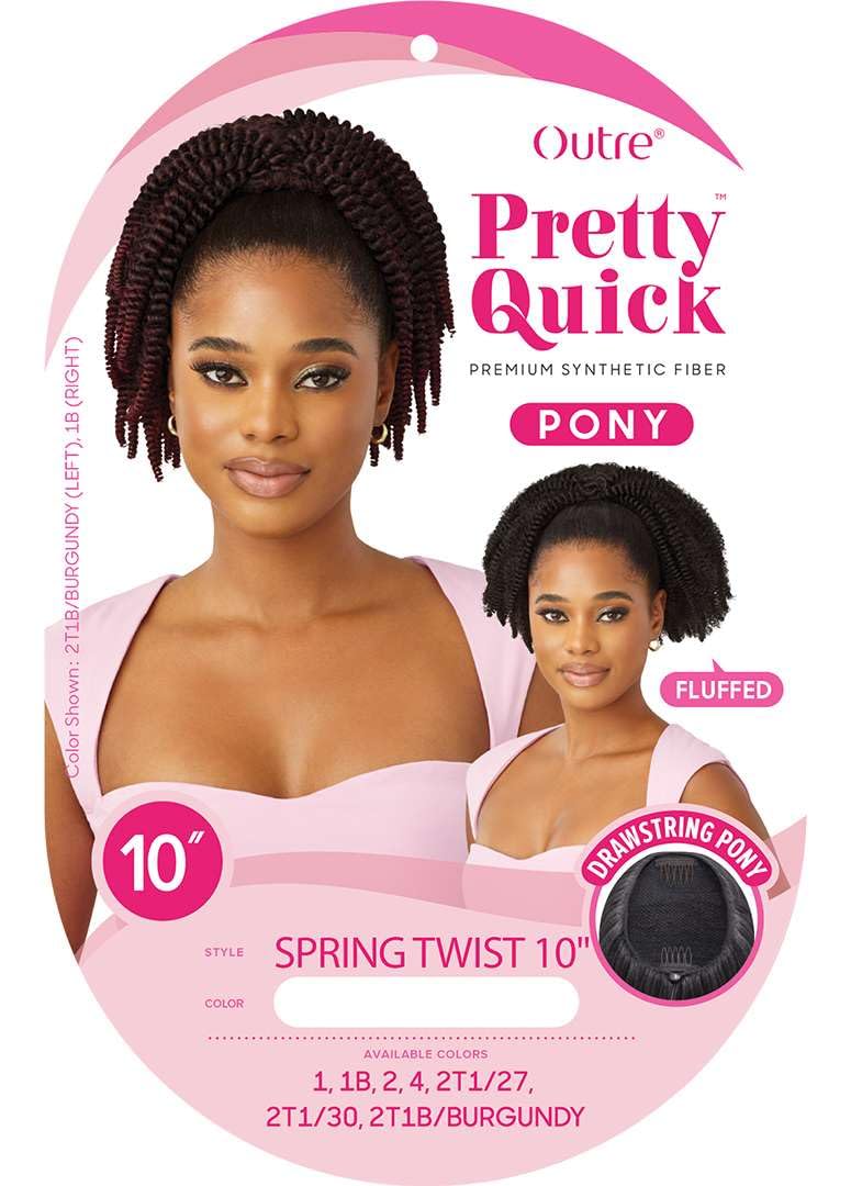 Outre Pretty Quick - Drawstring Pony - Spring Twist 10" (MEDIUM BROWN 4)
