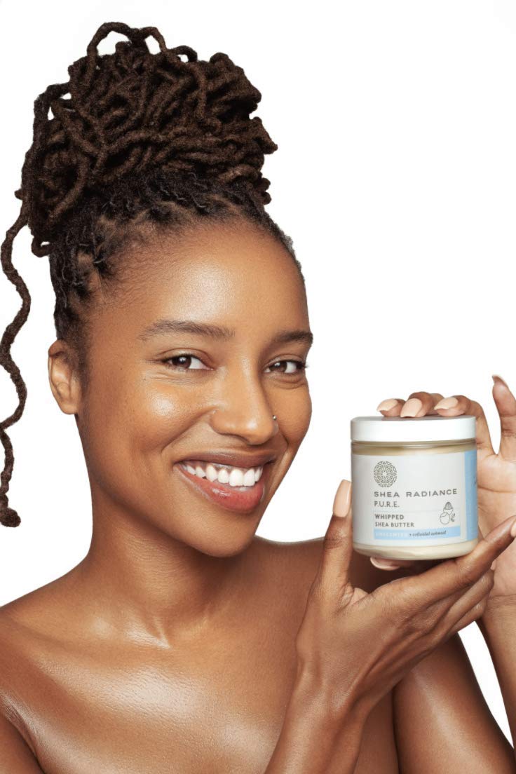 Shea Radiance P.U.R.E. Whipped Shea Butter with Colloidal Oatmeal - Whipped Body Butter Blended with Skin Soothing Oatmeal & Moisturizing Rice Bran Beauty & Personal Care Shea Radiance