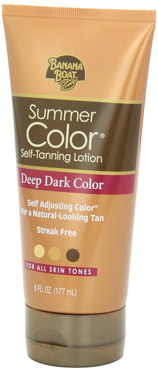 Banana Boat Summer Color Self Tanning Lotion, 6oz | Self Tanner, Deep Dark Color for All Skin Tones, Gradual Tanning Lotion, Sunless Tanner, 6oz (Pack Beauty & Personal Care Banana Boat