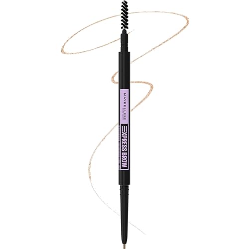 Maybelline Brow Ultra Slim Defining Eyebrow Makeup Mechanical Pencil With 1.55 MM Tip And Blending Spoolie For Precisely Defined Eyebrows, Light Beauty & Personal Care MAYBELLINE