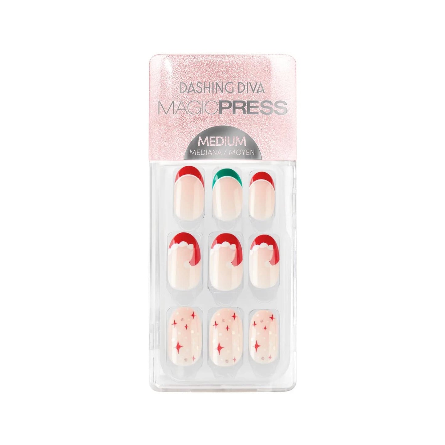 Dashing Diva Magic Press Nails - Naughty Or Nice | Medium, Coffin Shaped Press On Nails | Long Lasting Stick On Gel Nails | Lasts Up to 7 Days | Beauty & Personal Care Dashing Diva