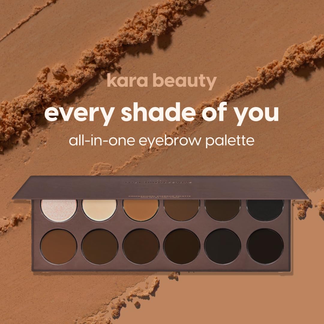 KARA BEAUTY Eyebrow Kit - Brow Makeup Kit with Powders, Pomades & Highlighters - Blendable, Long-Wear Eyebrow Powder Set for Natural or Sculpted… Beauty & Personal Care Kara Beauty