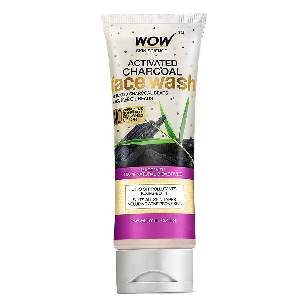WOW Skin Science Activated Charcoal Face Wash - Deep Cleanser For Normal, Dry, Oily Skin & Acne Pore Minimizer, Men, Women - Daily Facial Wash Beauty & Personal Care WOW Skin Science