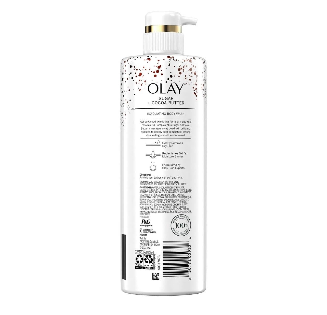 Olay Sugar + Cocoa Butter Body Wash, 20 fl oz Beauty & Personal Care Olay