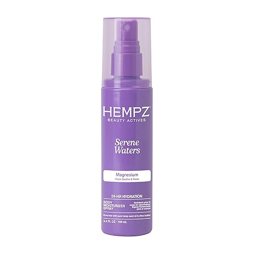 Hempz Magnesium Body Spray, Serene Waters, Soothing and Hydrating Moisturizer Mist with Arnica, Travel Friendly, 3.4 fl.oz. Beauty & Personal Care Hempz