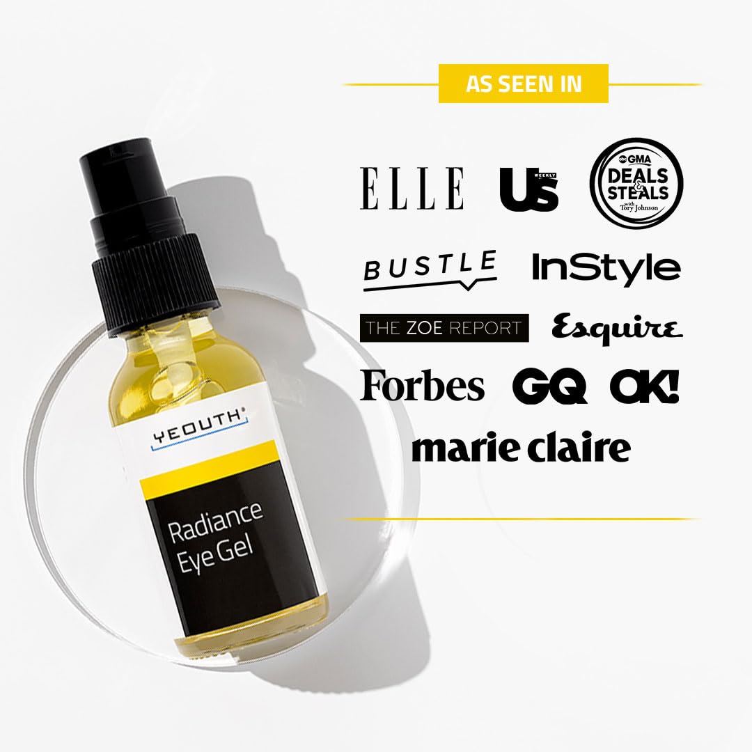 YEOUTH Under Eye Gel with Hyaluronic Acid, Skin Care Targets The Appearance of Puffiness, Dark Circles & Under Eye Bags, Revitalizing Hydrating Beauty & Personal Care YEOUTH