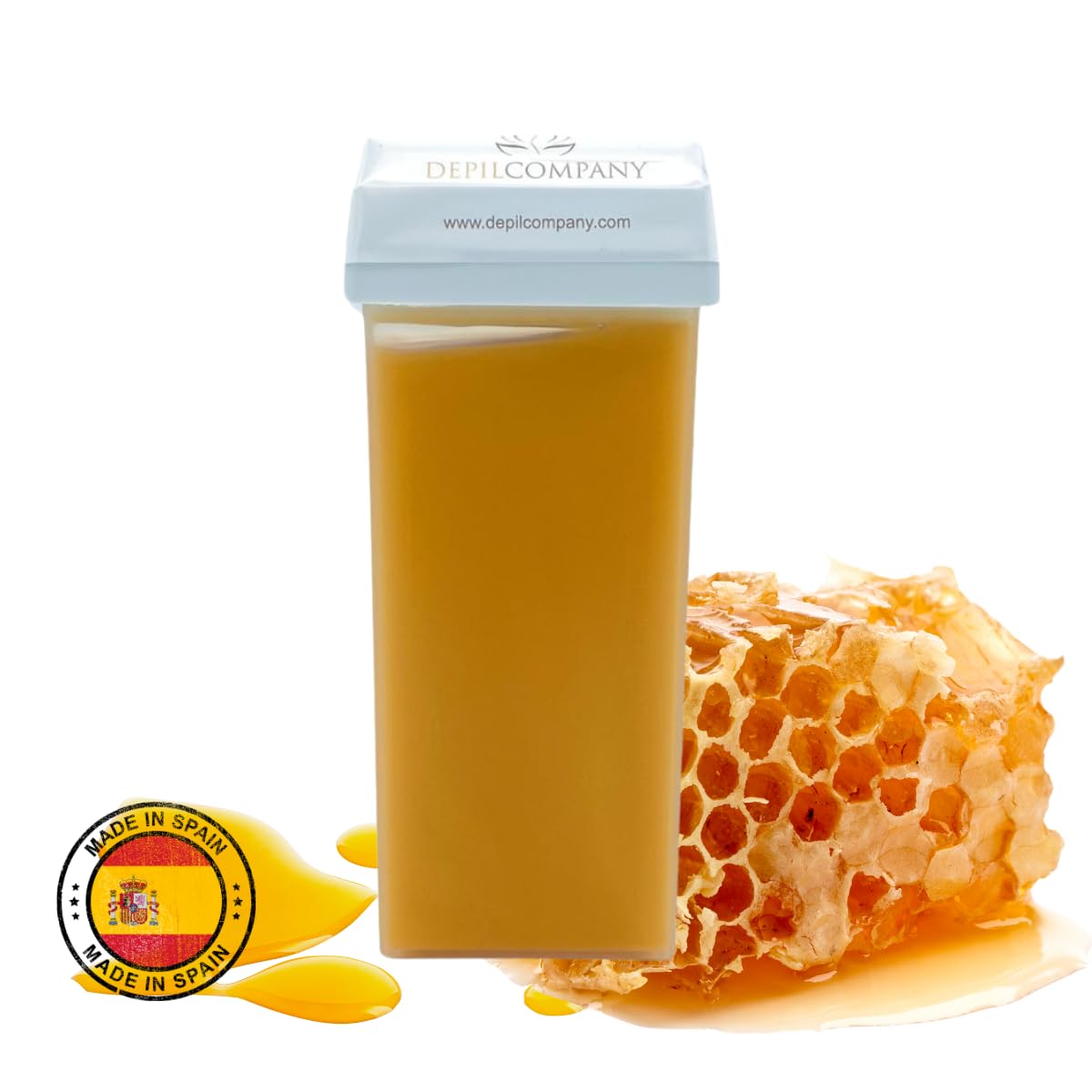 Depilcompany Roll-On Honey Wax - Warm Roll-On Depilatory Wax for Smooth Hair Removal - Soft Wax - Single-Use - Hygienic - Made in Spain - 3.53 oz (6 Beauty and Personal Care DEPILCOMPANY