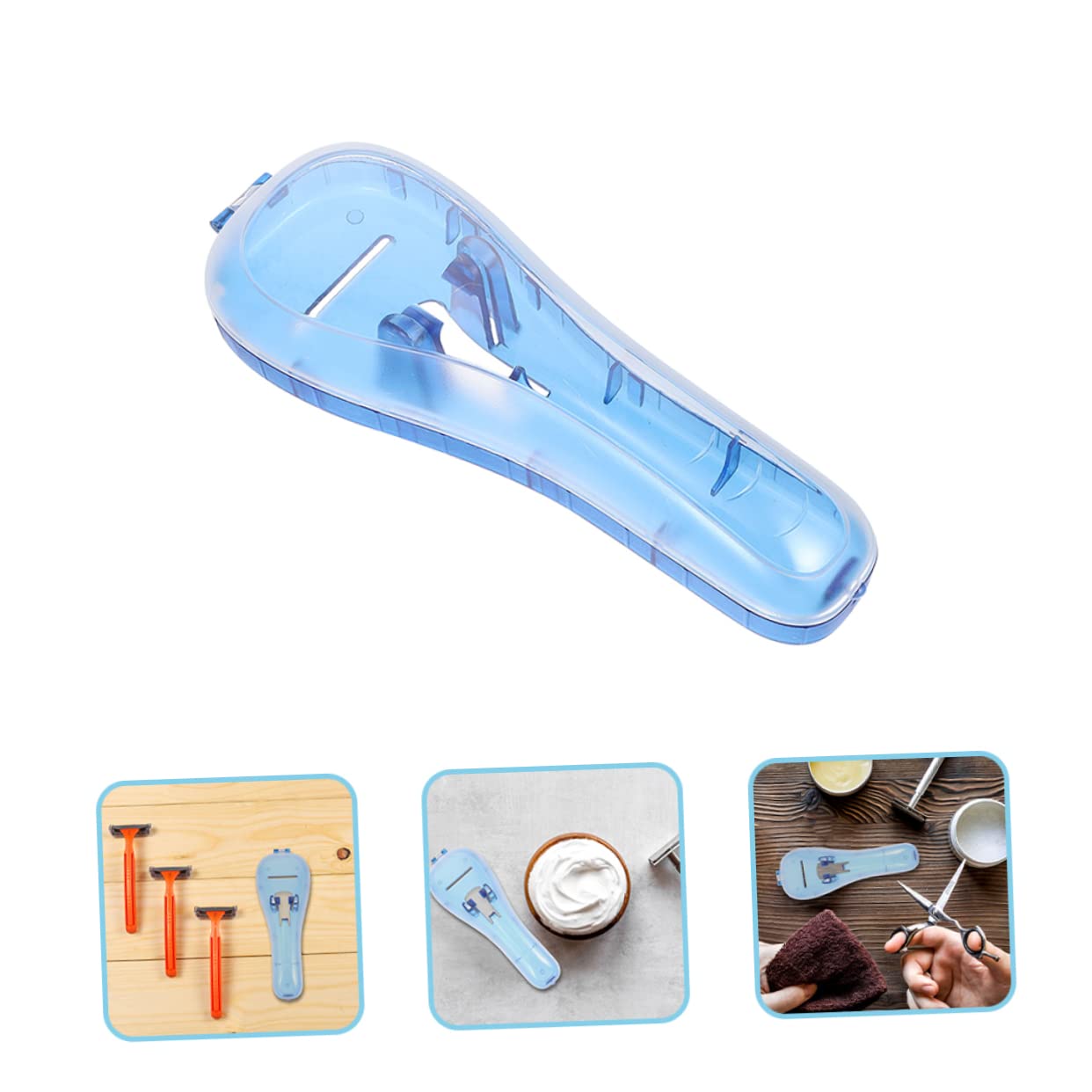 OUNONA 2Pcs Razor Travel Case Protective Shaver Holder Lightweight Manual Razor Box Durable Material Easy to Carry Suitcase Backpack Beauty and Personal Care OUNONA