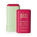 Pixi On-the-Glow Blush Stick in Ruby, Hydrating Tinted Moisture Stick for Cheeks and Lips with Ginseng, Aloe Vera and Fruit Extracts, Twist-Up Design Beauty & Personal Care Pixi