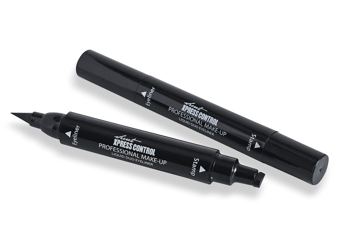 Secret Xpress Control Winged Eyeliner Stamp Waterproof Long Lasting Liquid Black Pen Cat Eye Matte Eye Makeup (Black - 2 Pack) Beauty & Personal Care Secret Xpress Control