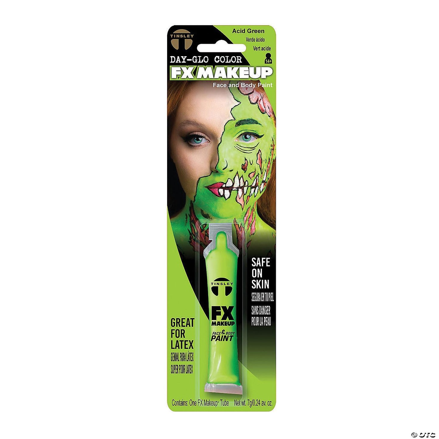Day-Glo Colors FX Makeup Face and Body Paint - Water Based, Quick Drying, Smudge Proof, Long Lasting, Non-Toxic, Neon Colors for Cosplay, Halloween Beauty & Personal Care Tinsley Transfers