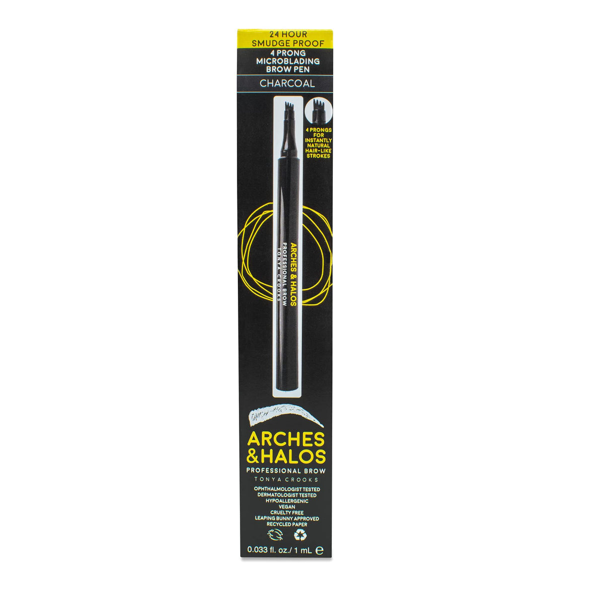 Arches & Halos Microblading Brow Shaping Pen - Fuller, More Defined Brow - Long-lasting, Smudge Resistant, Rich Color - Vegan and Cruelty Free Makeup